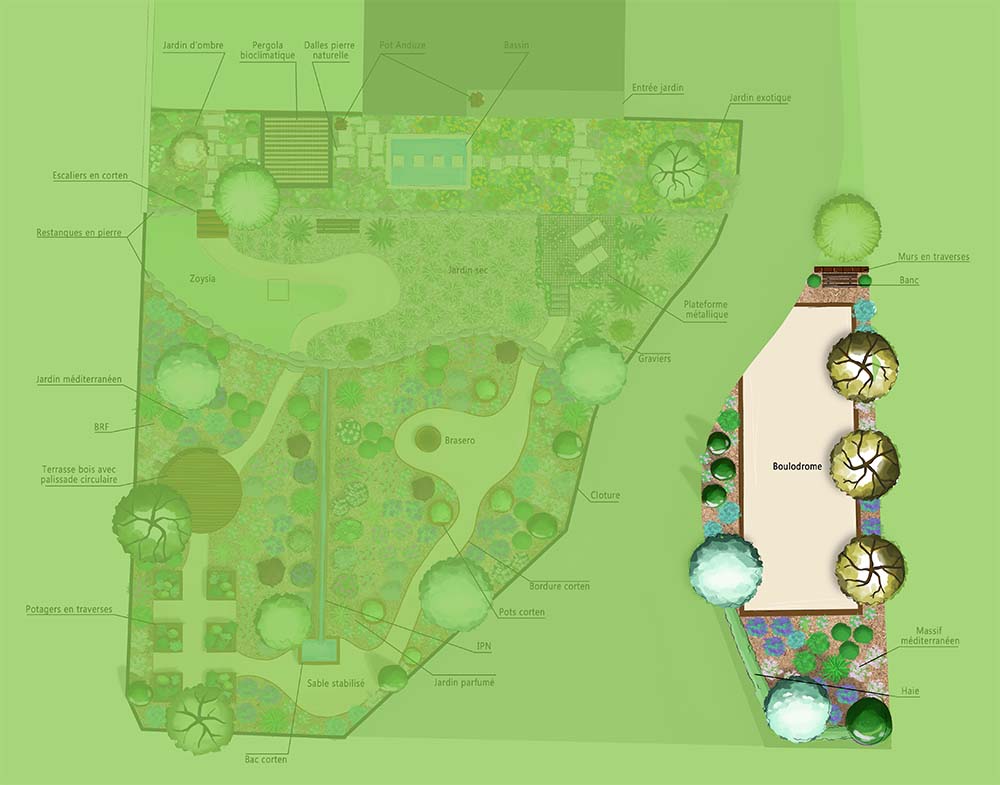 Planche jeu de boules